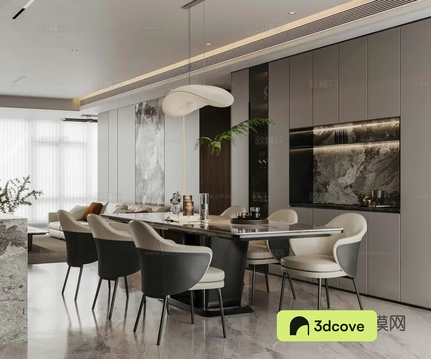 Modern and simple restaurant dining table and chair combination restaurant chandeliers restaurant decoration cabinet wine cabinet sofa coffee table