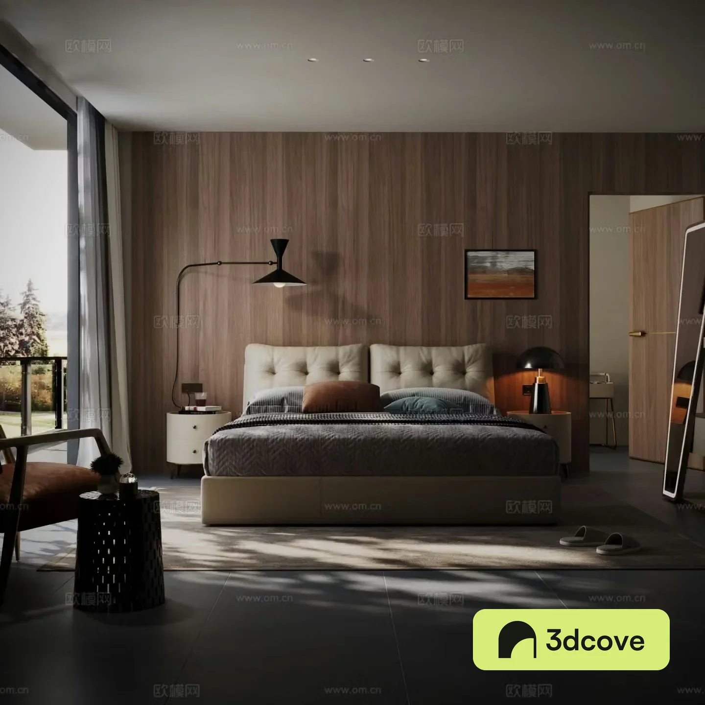 Wabi-sabi double bed