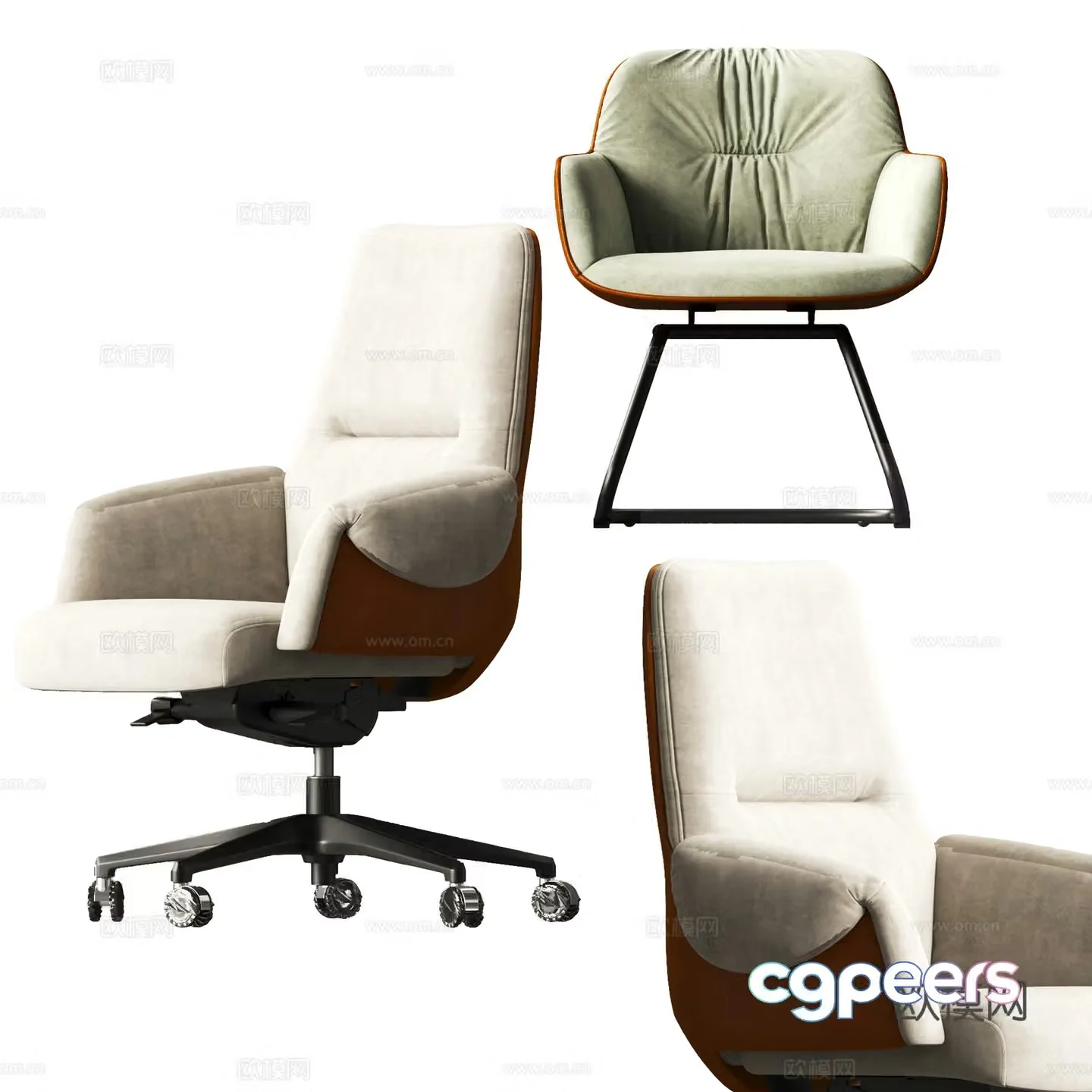 Modern office chair boss chair 3d model