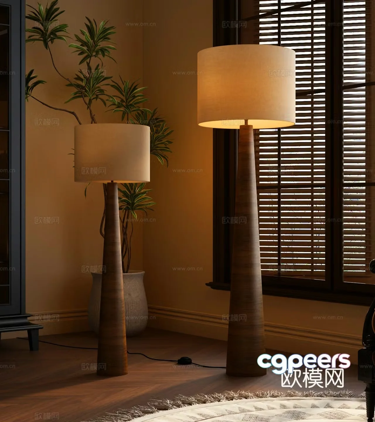 Modern floor lamp 3d model