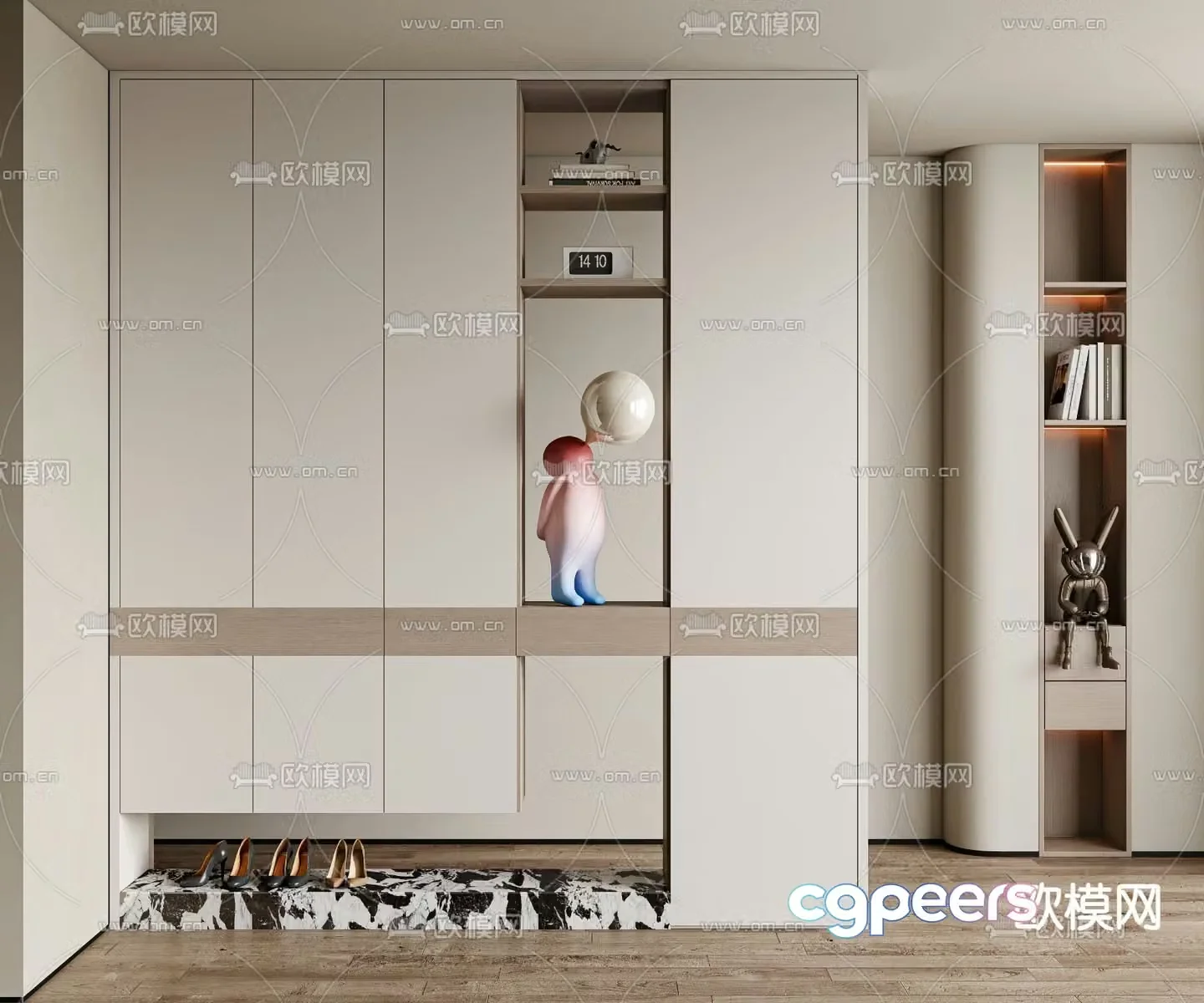 Entrance shoe cabinet 3D model