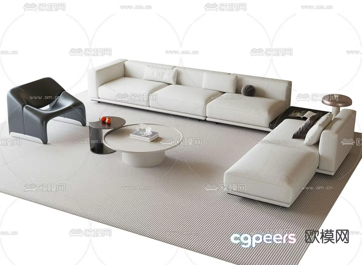 Modern modular sofa corner sofa 3d model
