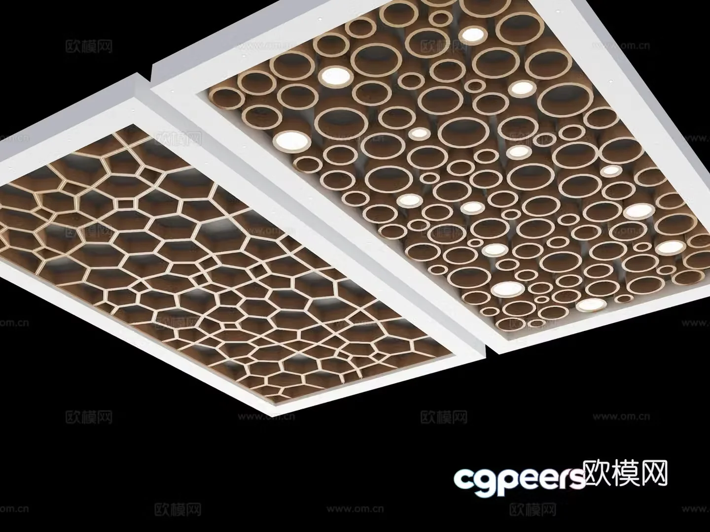 Modern industrial ceiling Modern square ceiling Grating ceiling Lu Fangtong Grating ceiling Square 3D model