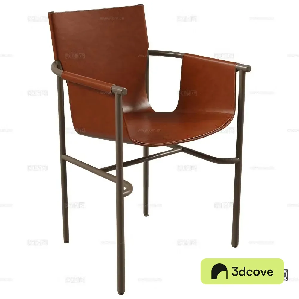 Castelli Italian leather chair dining chair leisure chair