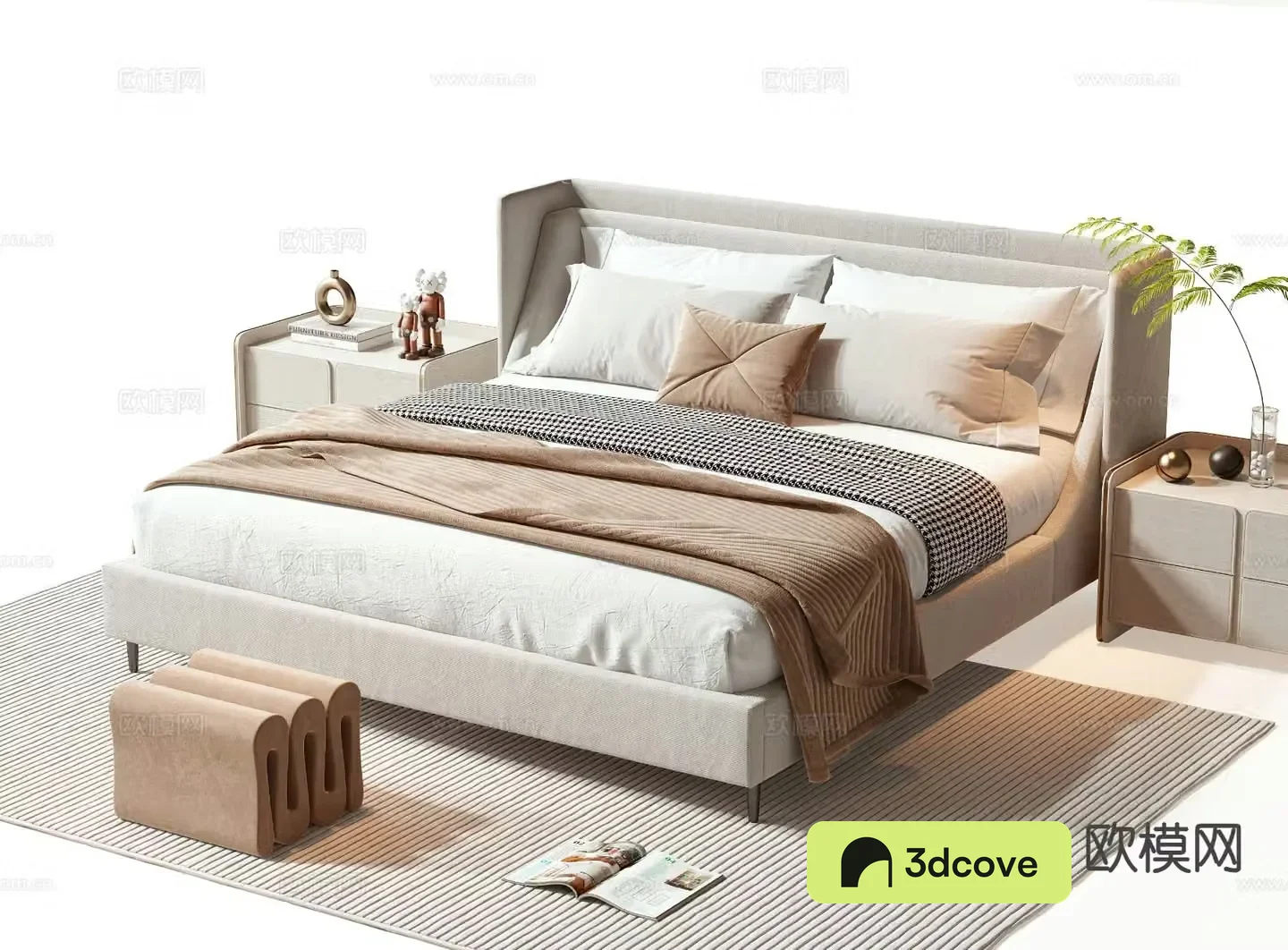 Minotti modern double bed
