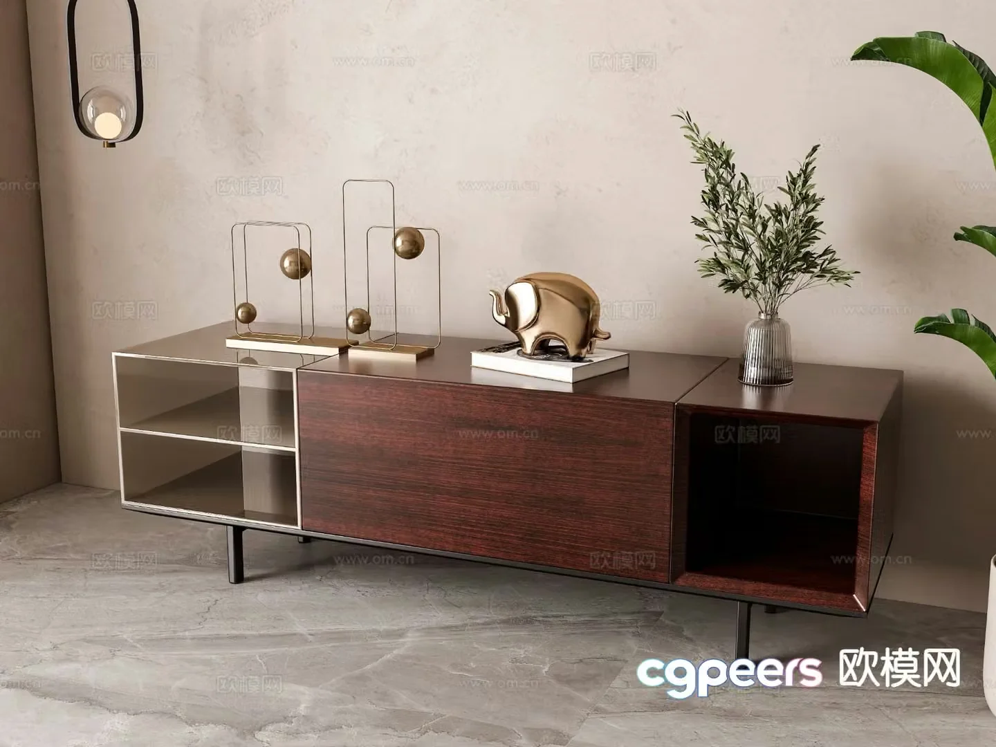 Nordic TV cabinet 3d model