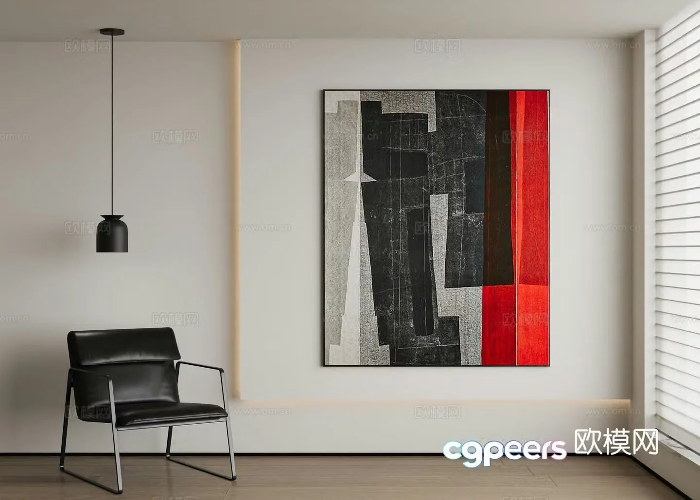 Modern decorative painting 3d model
