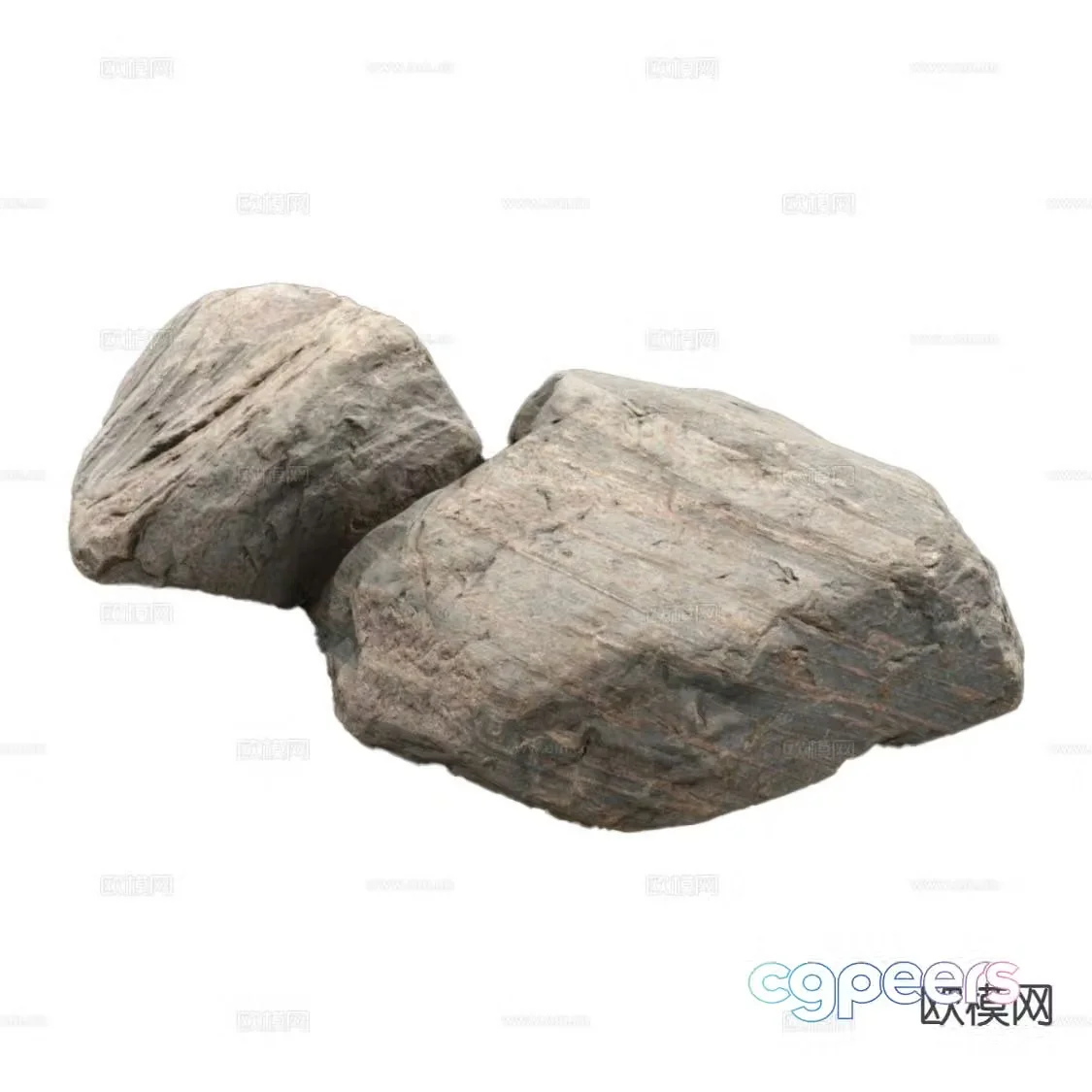 modern stone rock granite 3d model