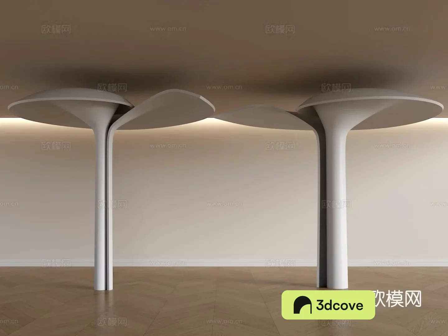 Modern shaped pillars Petal landscape pillars Spiral pillars Landscape rest pavilion Petal rest pavilion
