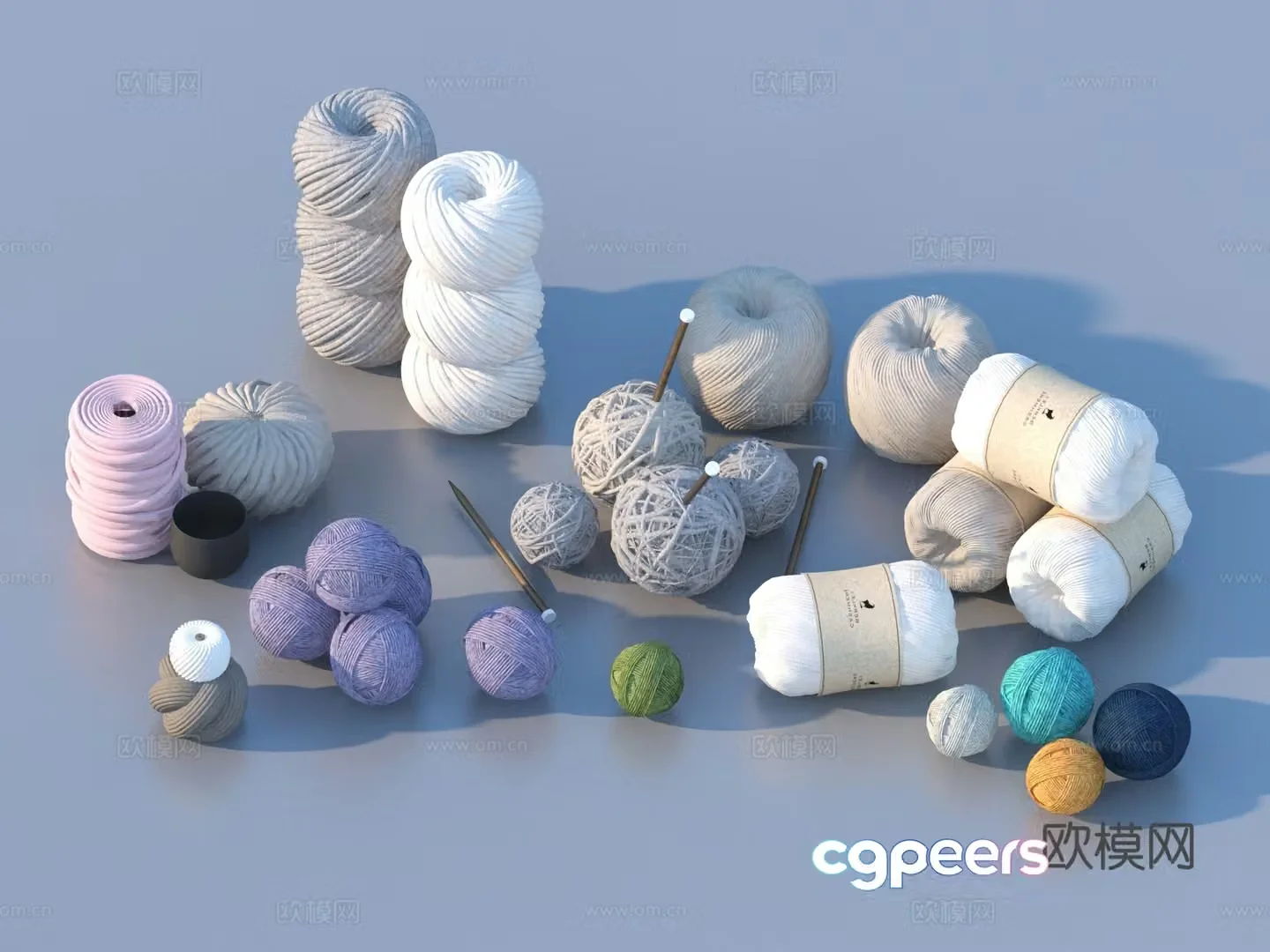 Ball of yarn ball of yarn art ornament 3D model