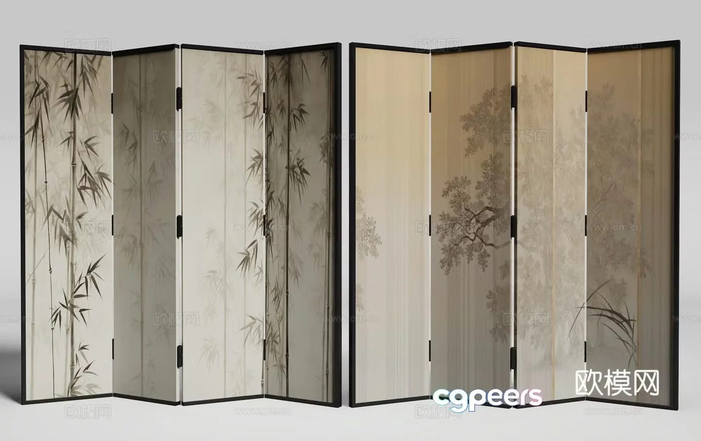 New Chinese screen 3D model