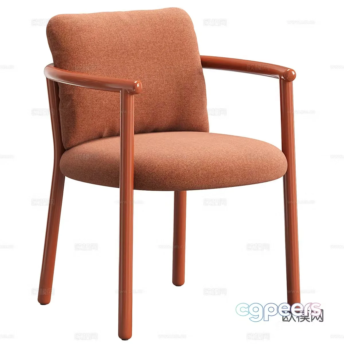 New Chinese style fabric wooden chair 3D model