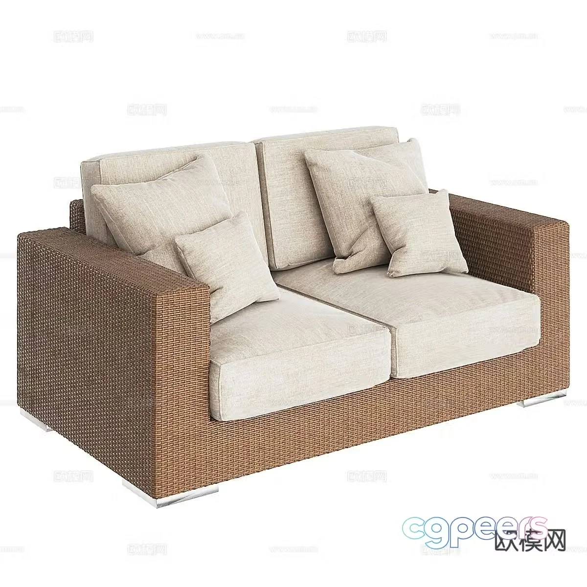 Outdoor sofa patio sofa 3d model
