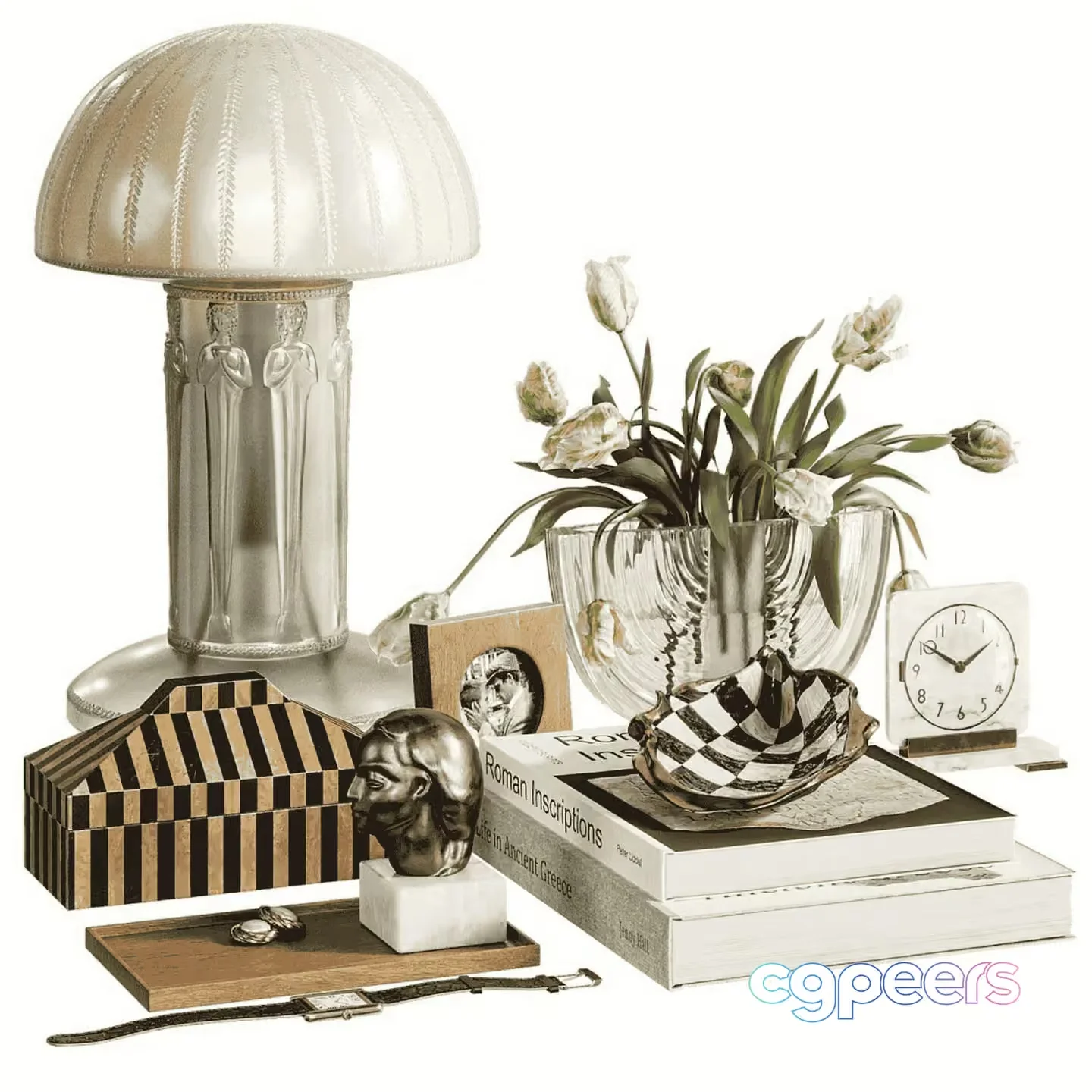 A Collection Of Decorative Objects 3D Model – 13184 – CORONA Render