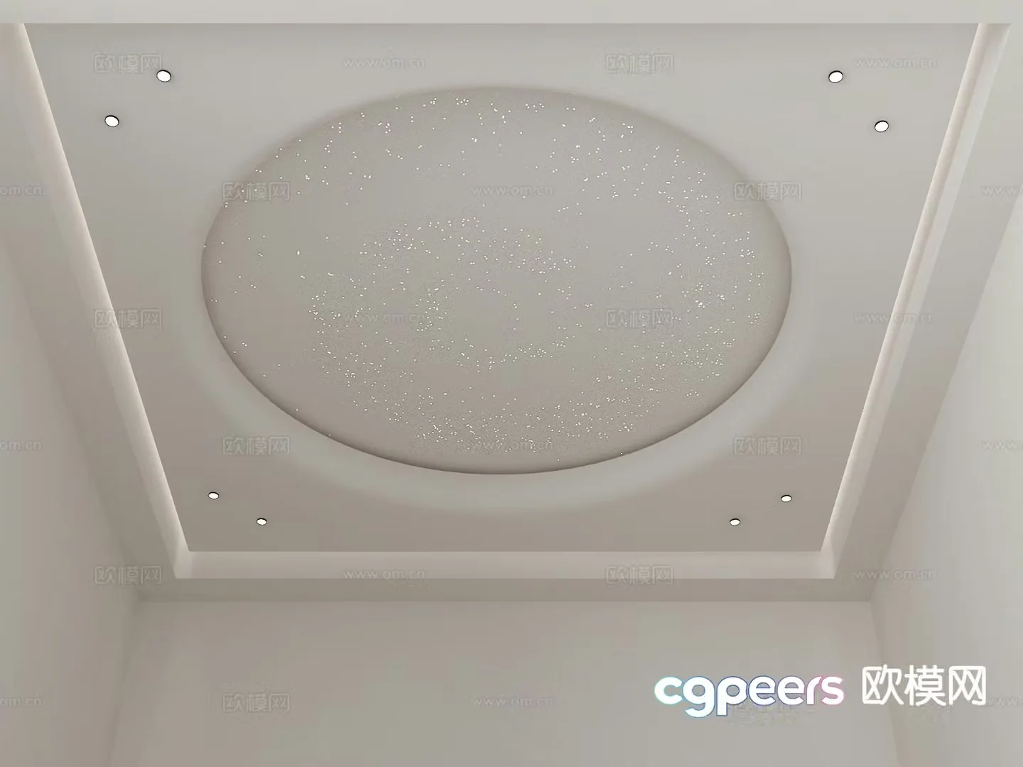 Creamy ceiling technology starry sky ceiling 3D model