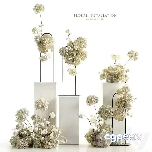 3ds Max Free – Floral Installation
