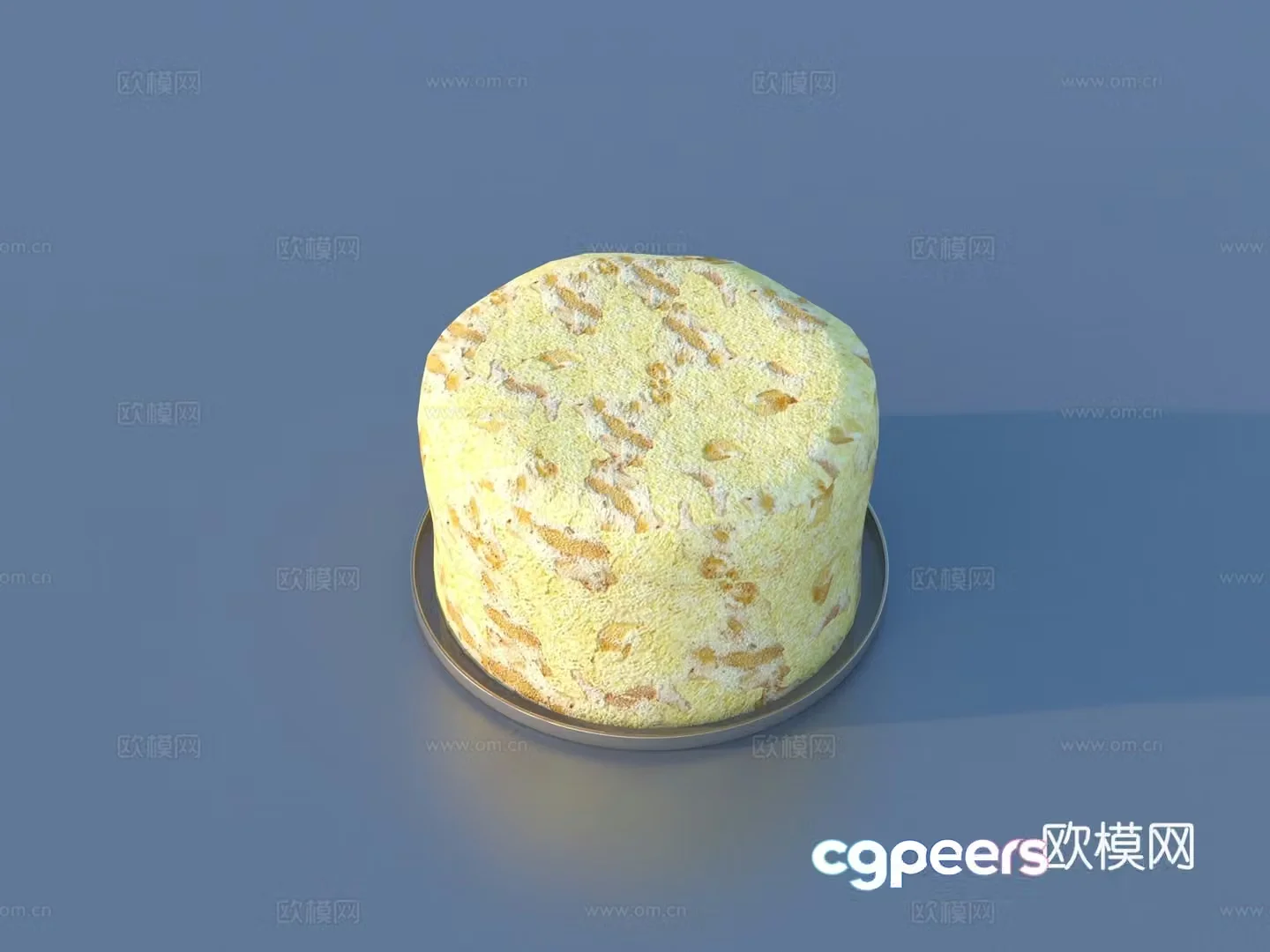 Cake bread and food 3D model