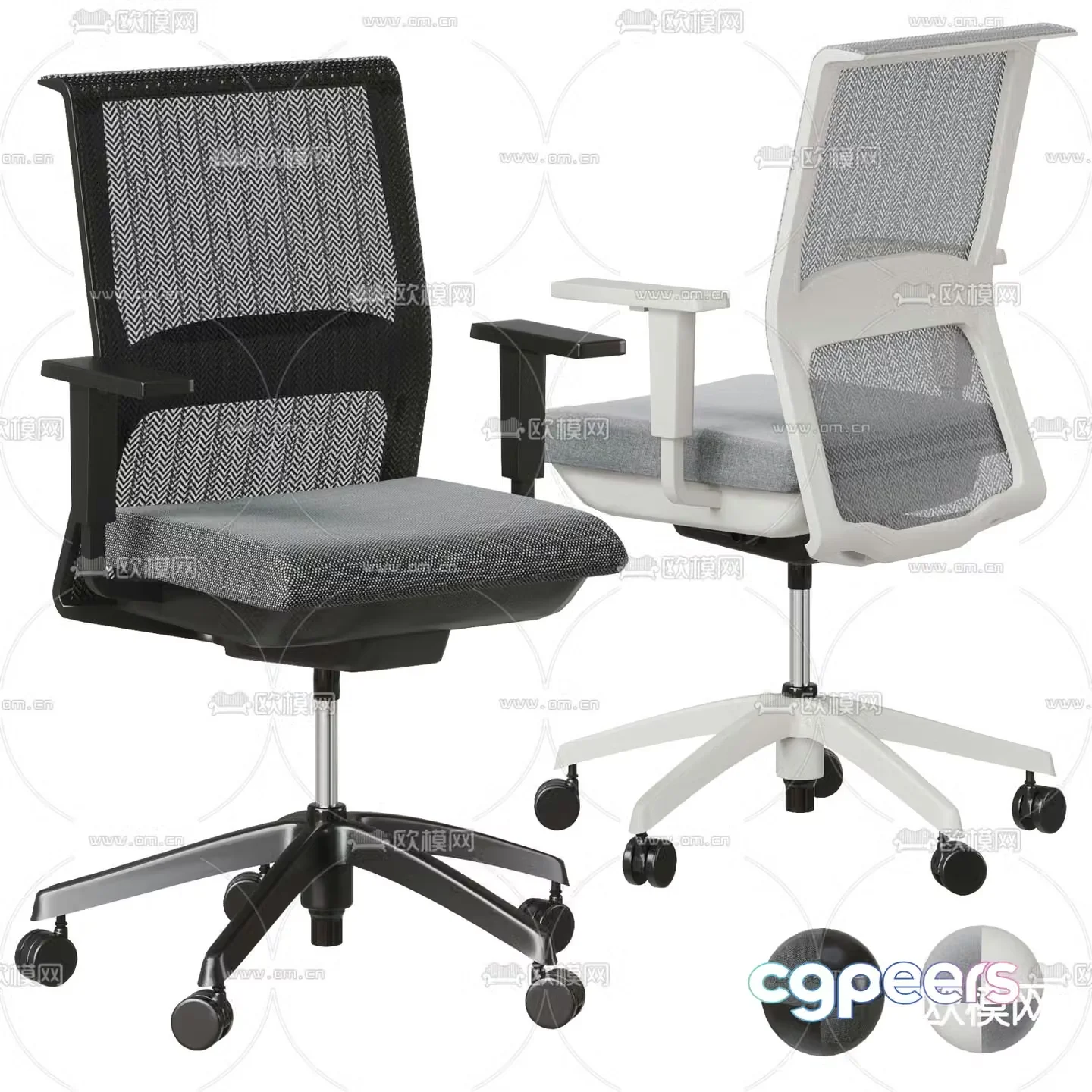 Office chair staff chair conference chair 3d model