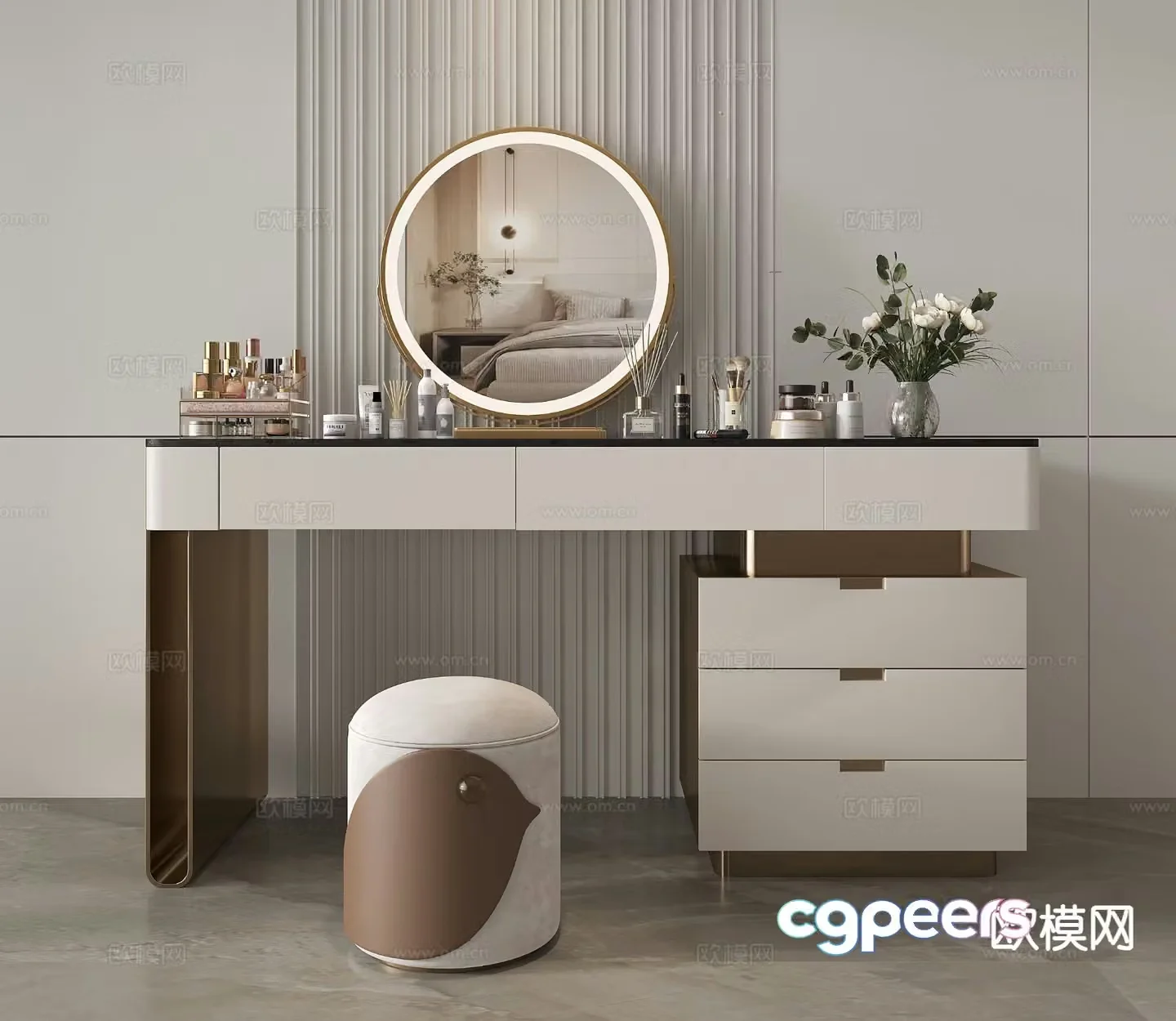 Modern dressing table 3d model