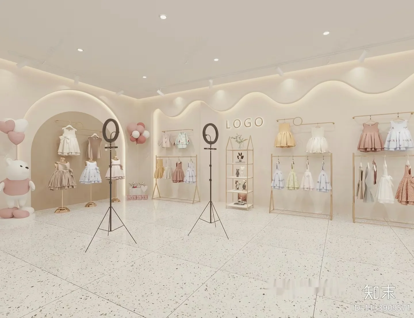 A Clothing Store With Dresses 3D Model – 898 – VRAY Render