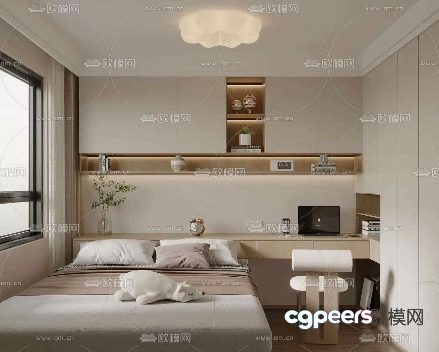 Tatami bedroom 3d model