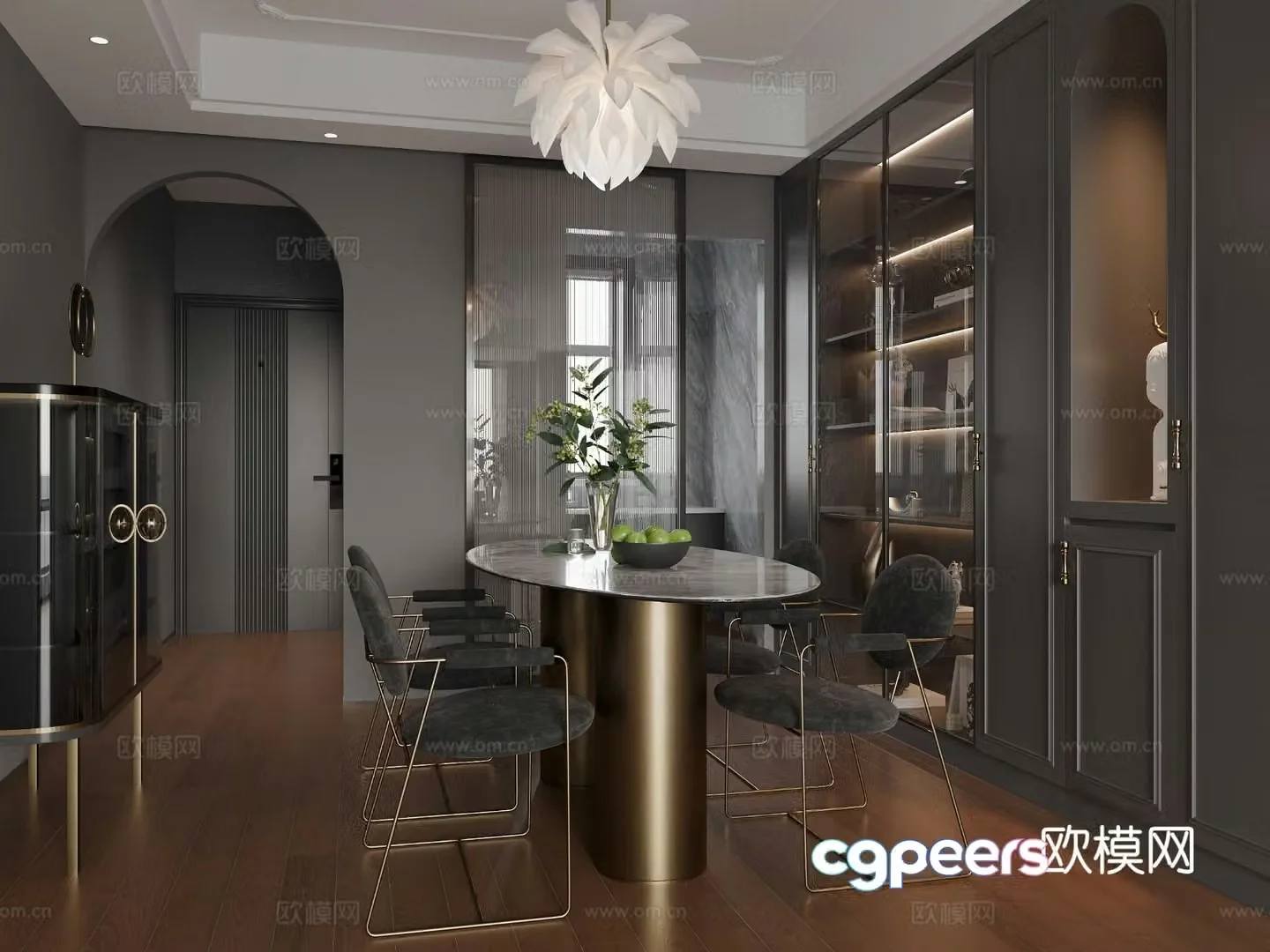 Simple European restaurant 3d model