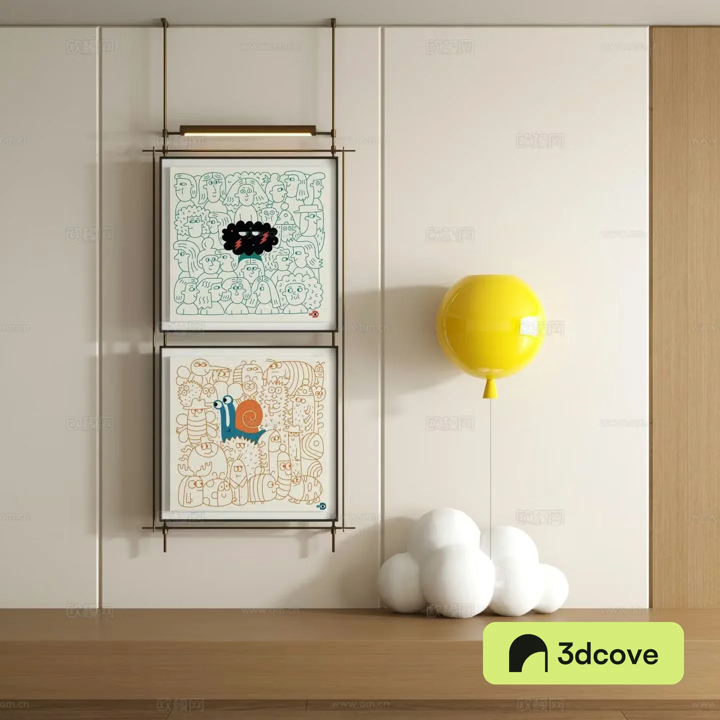Modern graffiti decorative painting