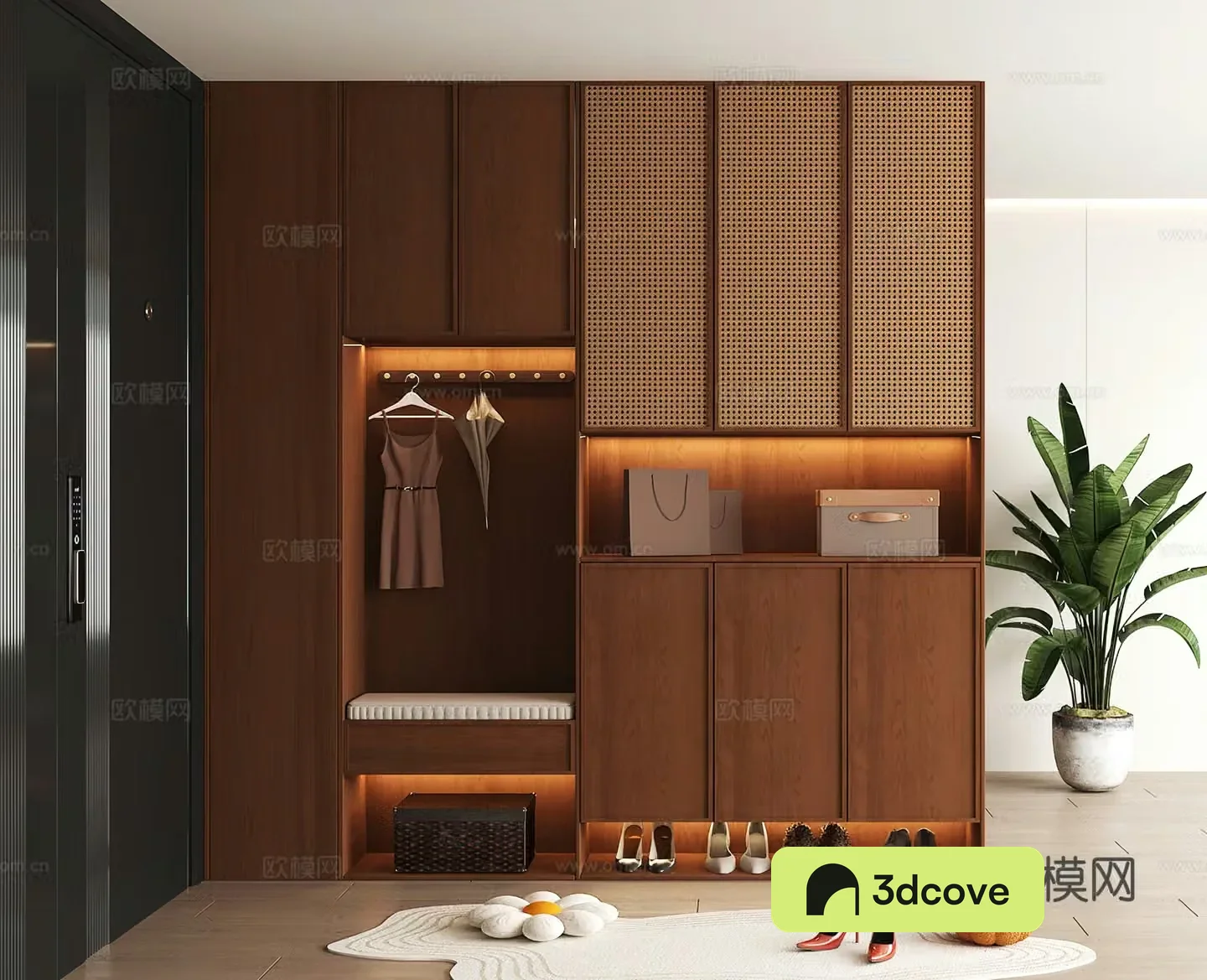 Shoe cabinet design shoe cabinet partition shoe cabinet porch shoe cabinet rendering