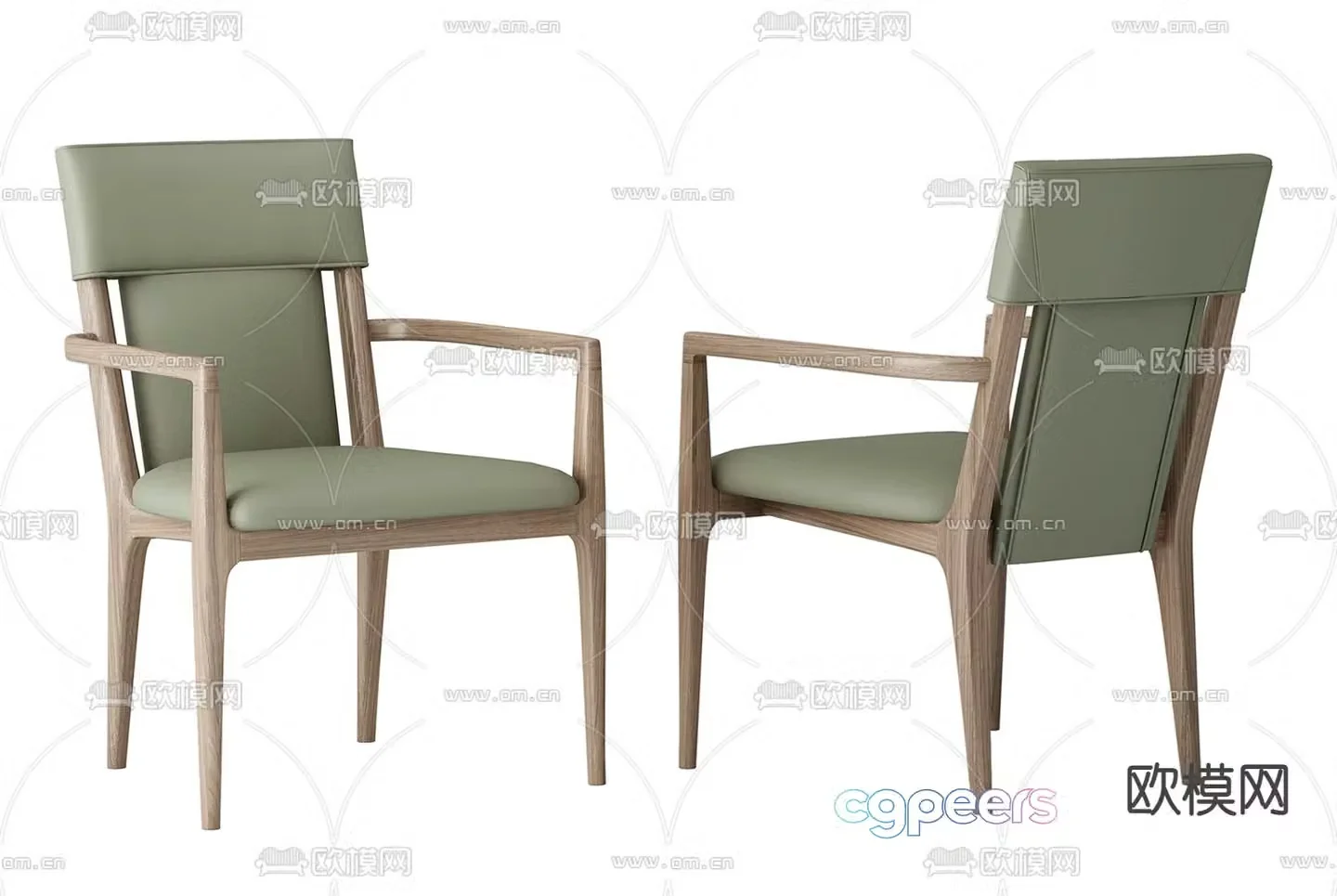 leather chair lounge chair armchair 3d model