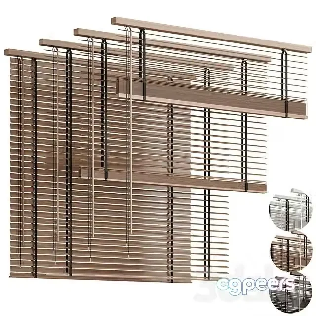 3ds Max Free – Wooden Blinds 04 Folding Wooden Blinds
