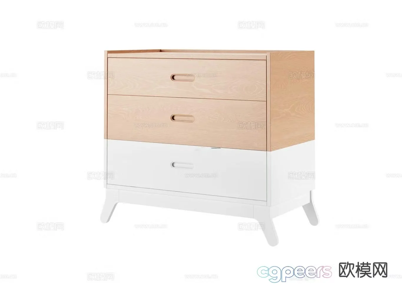 Modern bedside table 3d model