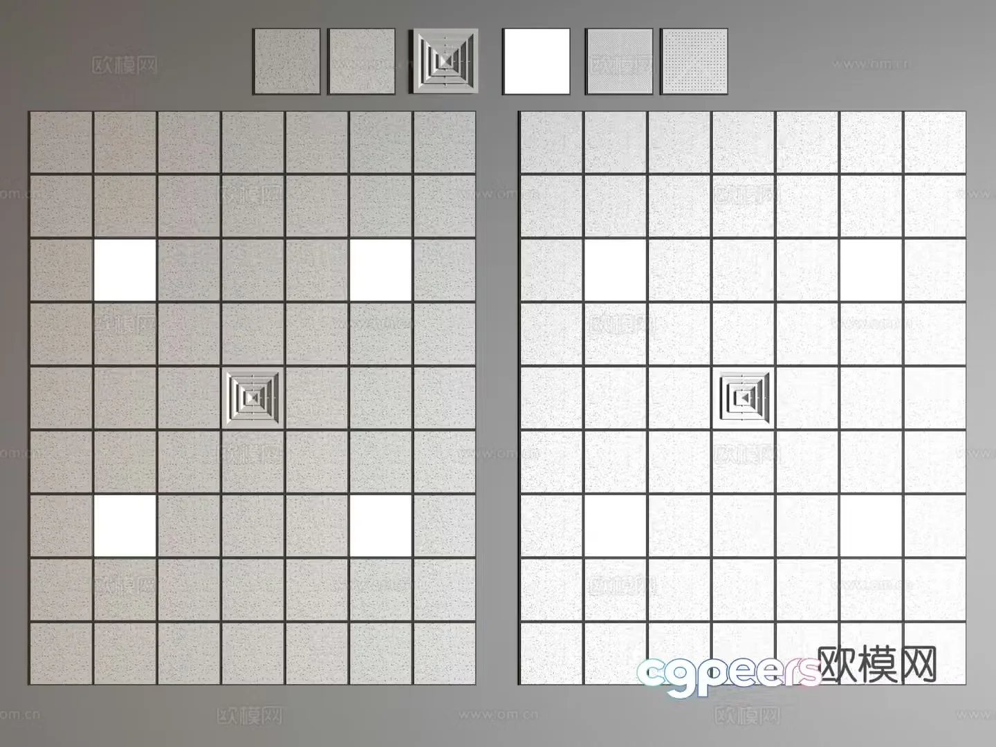 Modern integrated ceiling 3D model
