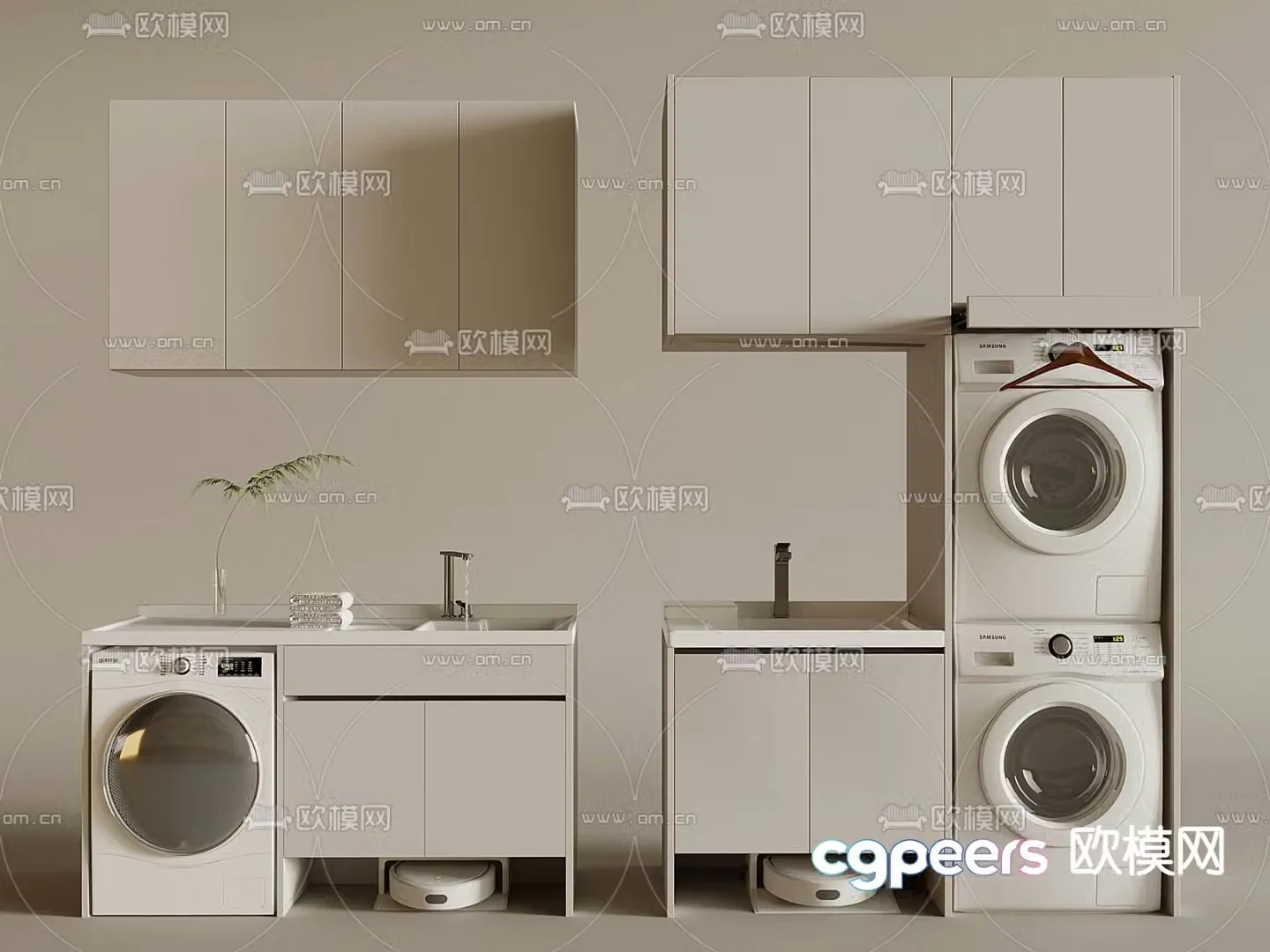 Balcony washing machine 3d model