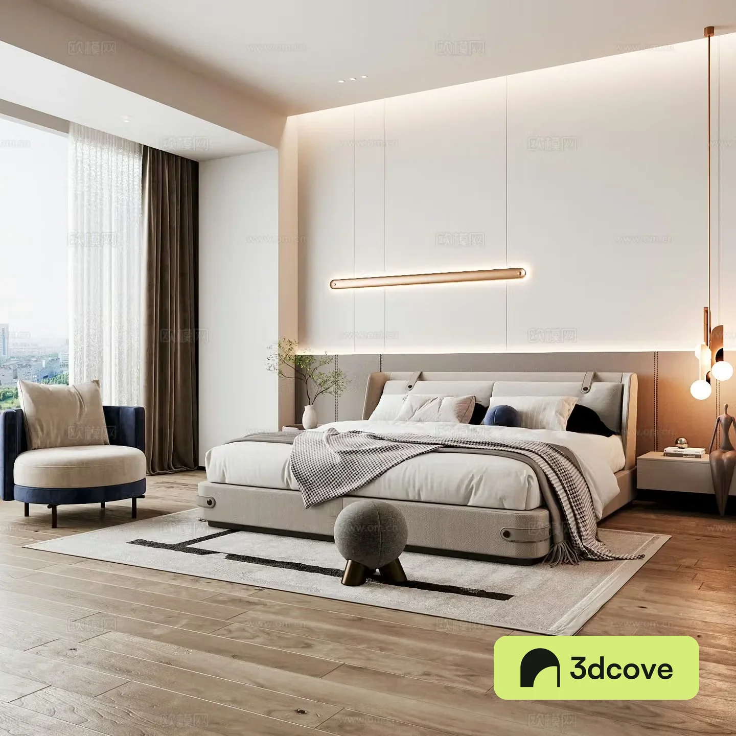 Modern home bedroom Modern bedroom Italian bedroom Simple bedroom Italian bed