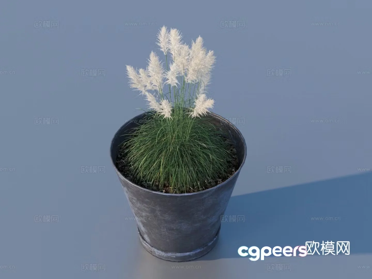 Flower pot pot green plants plant 3d model