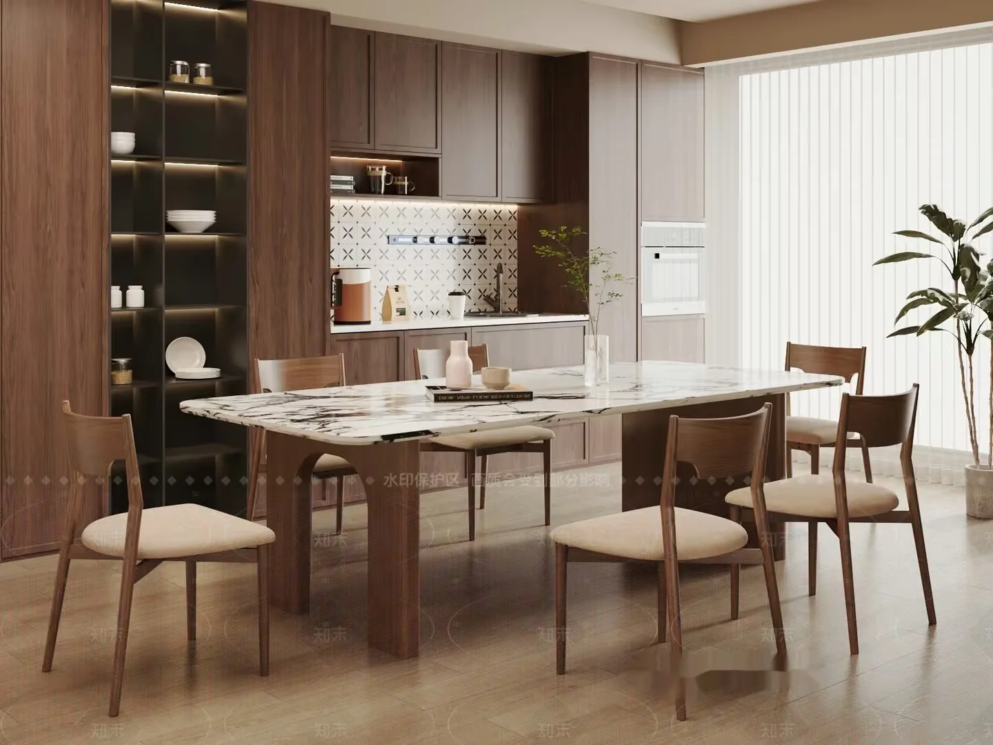 Modern Dining Room 3D Model – 10484 – VRAY Render