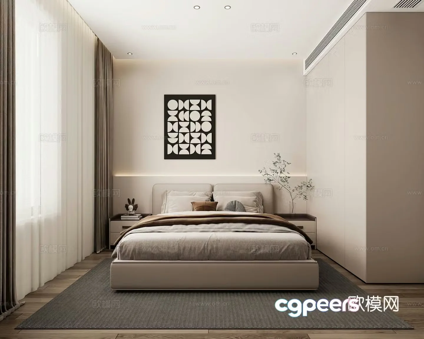 Modern bedroom 3d model