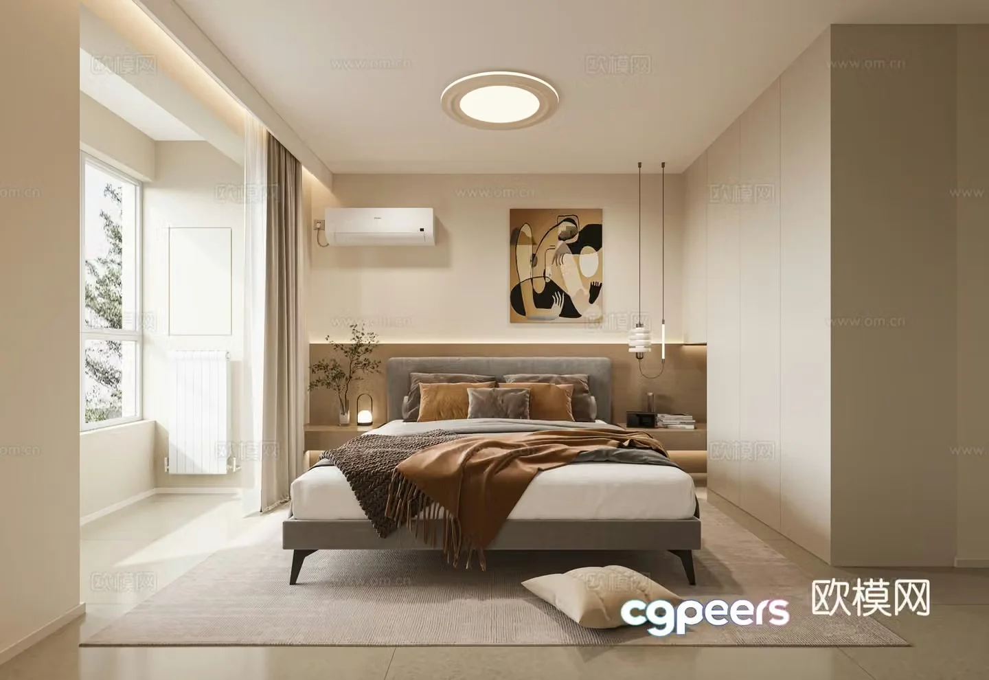 Modern bedroom 3d model
