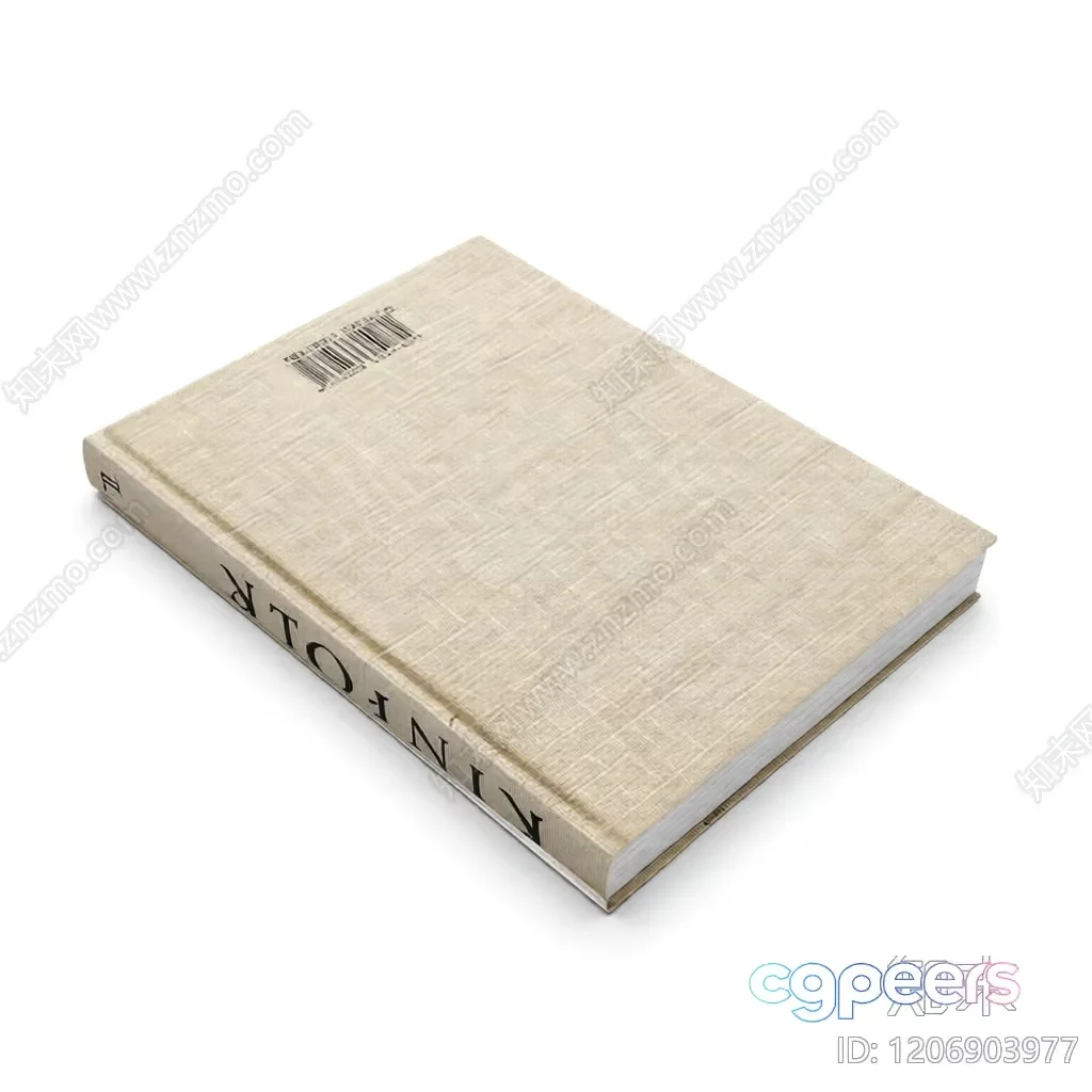 A Beige Book 3D Model – 20356 – VRAY Render