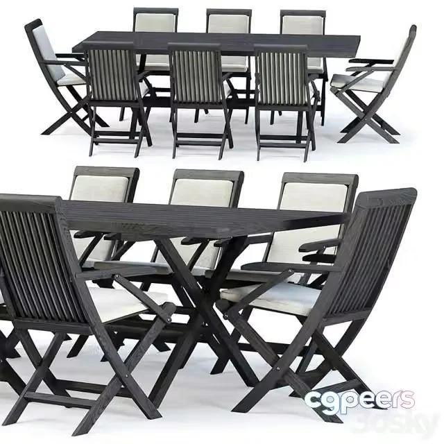 3ds Max Free – Alesso outdoor furniture set v04 Garden furniture set