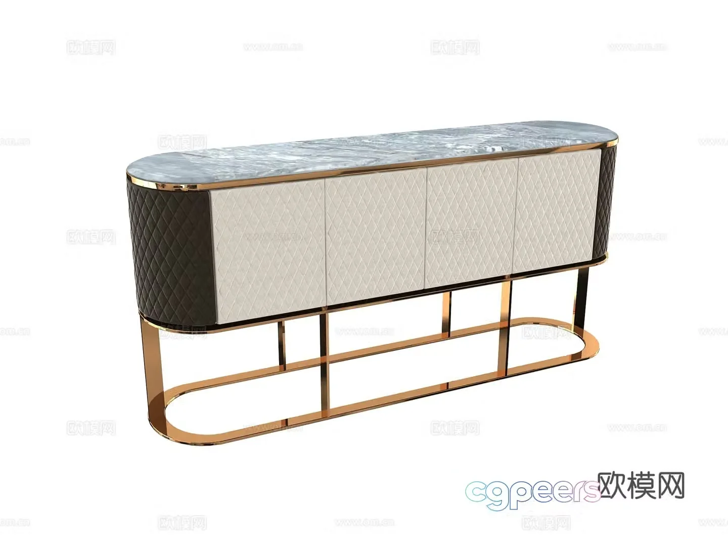 Modern entryway cabinet 3d model