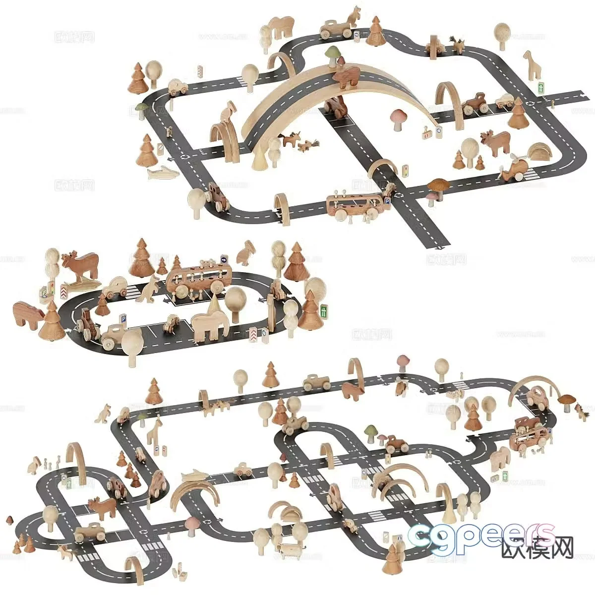 Modern children’s toys 3d model