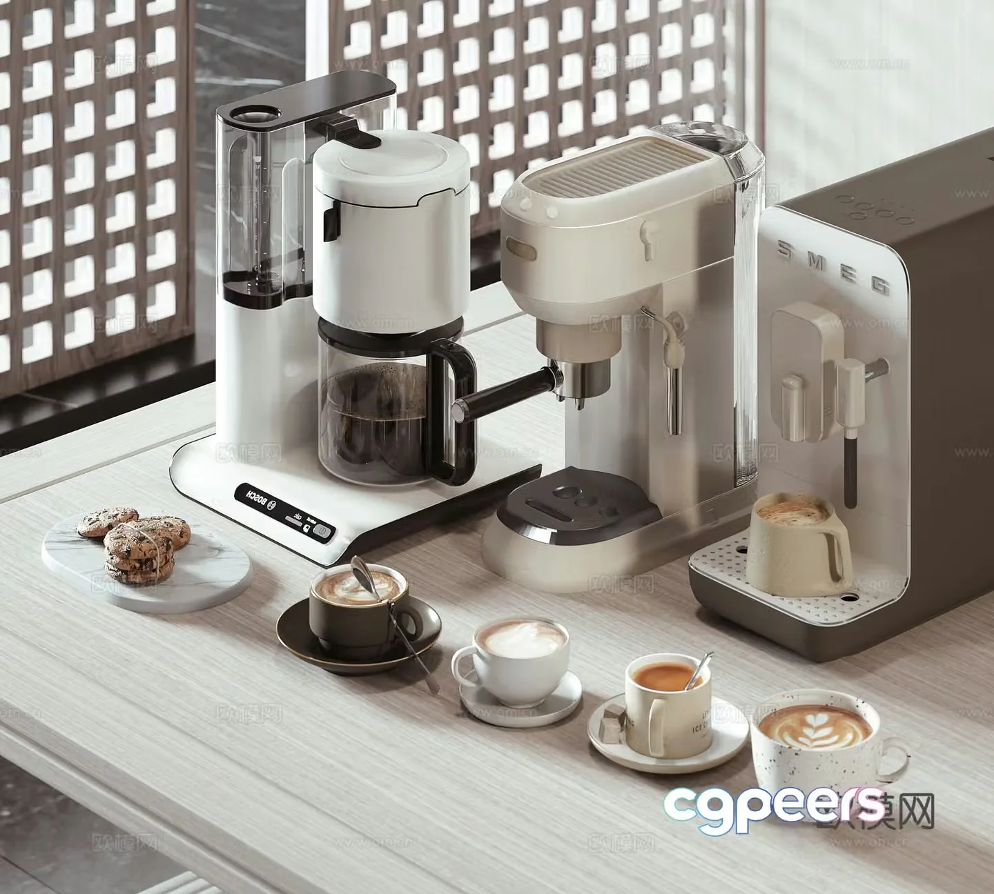 Modern coffee machine coffee cup 3d model
