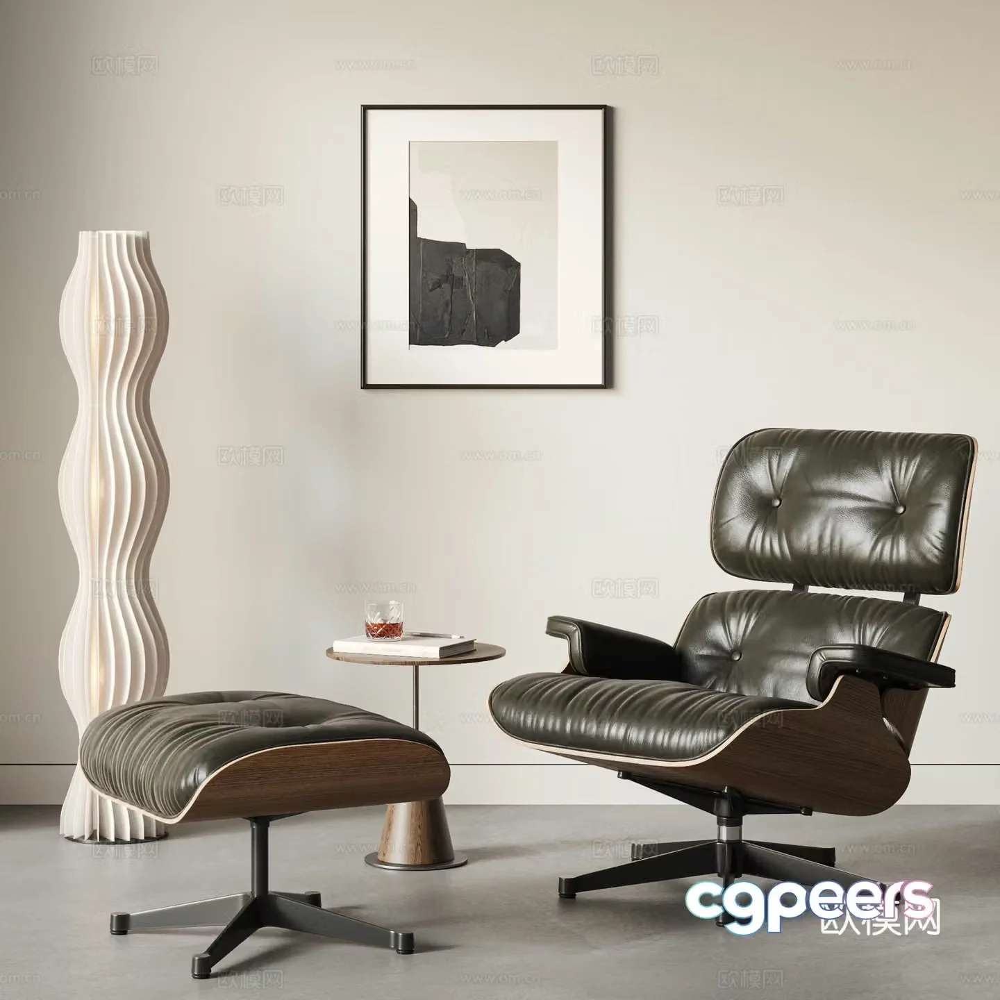 VITRA Nordic Eames lounge chair 3d model