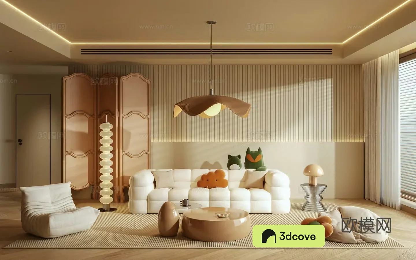 Creamy living room