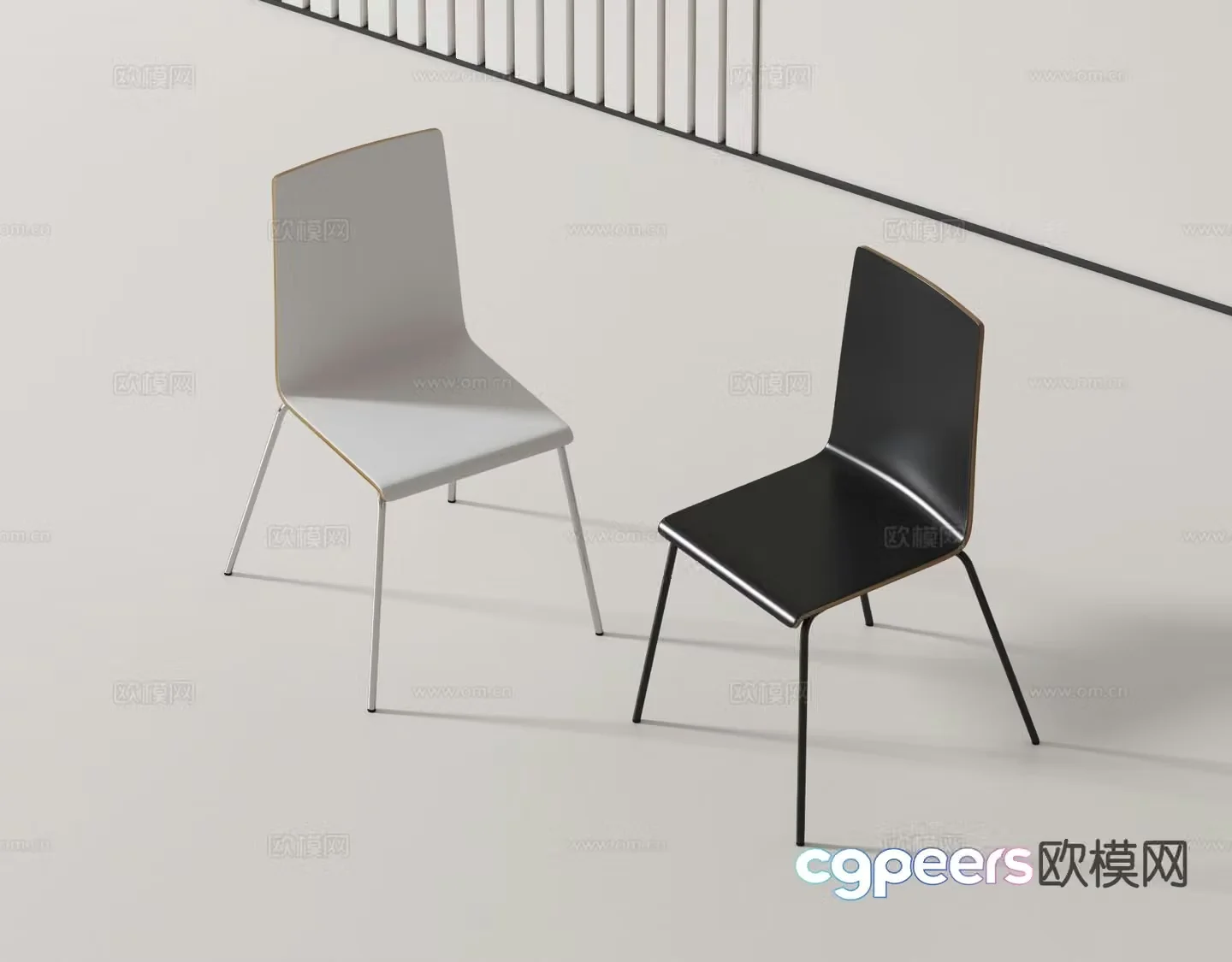 Modern chair single chair 3d model