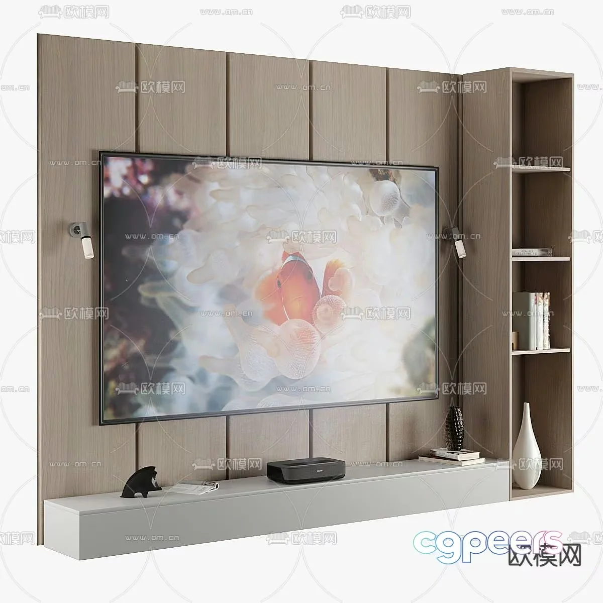 A Wooden Entertainment Center 3D Model – 23151 – VRAY Render