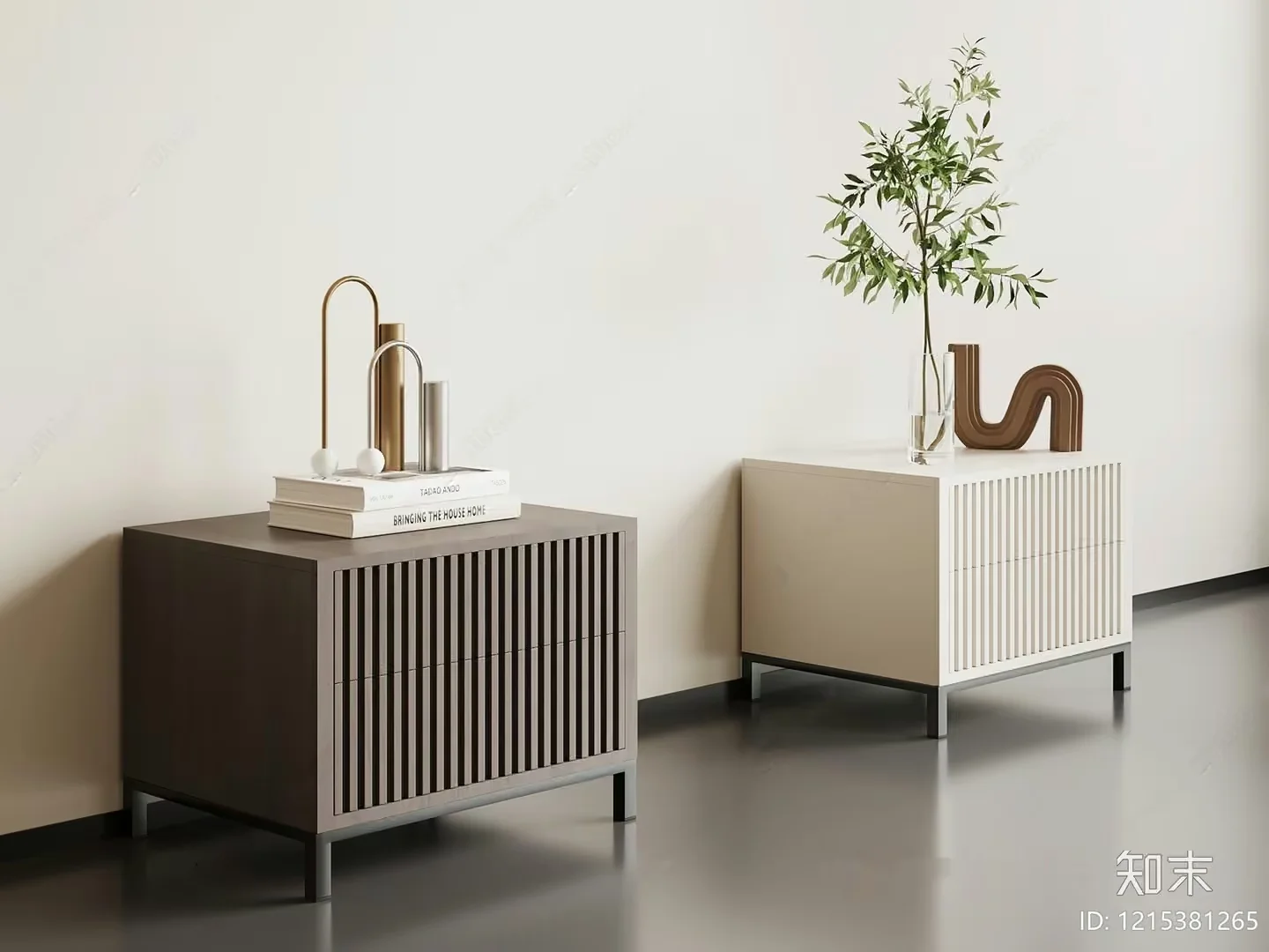 Modern Nightstands 3D Model – 23467 – VRAY Render