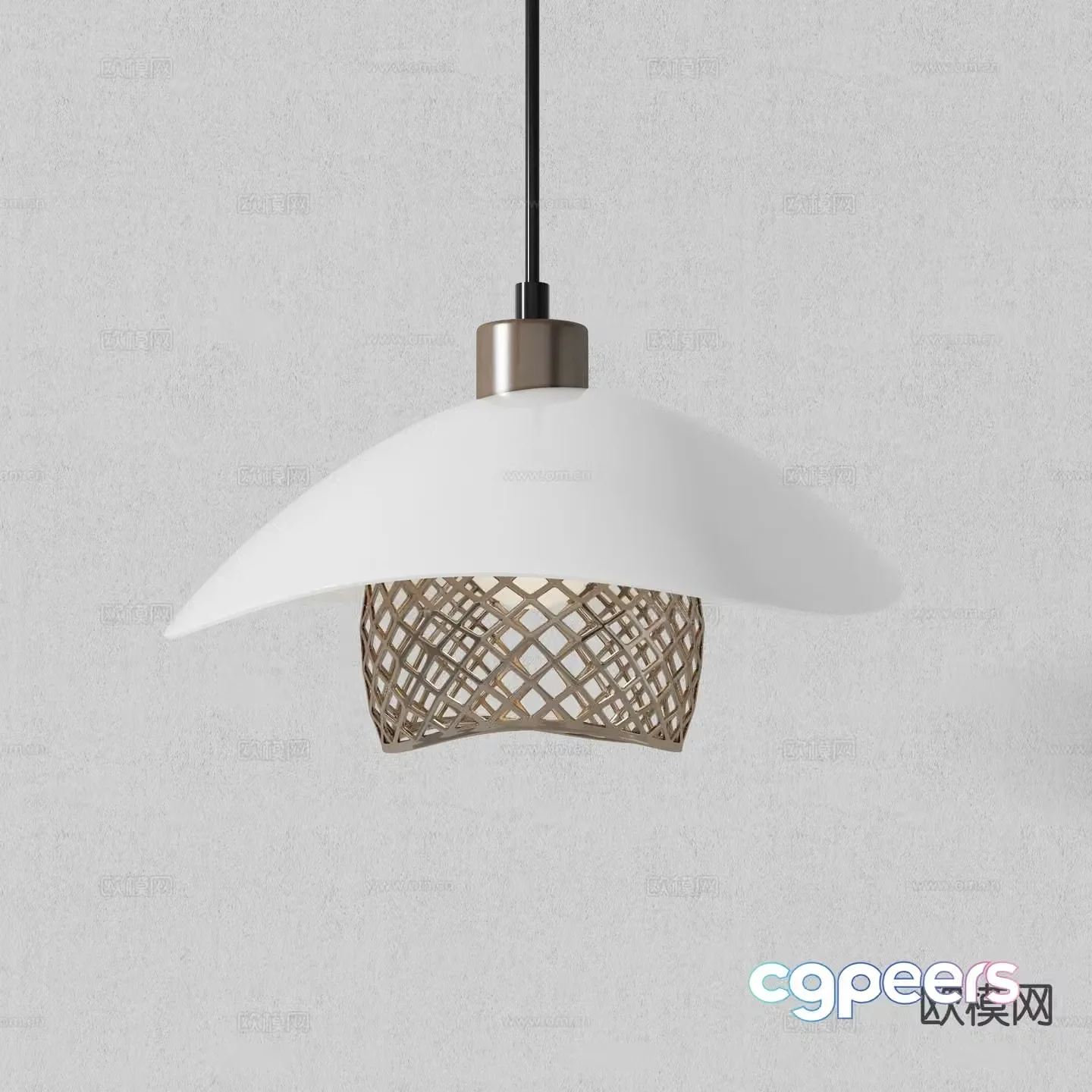 Modern small chandelier 3d model