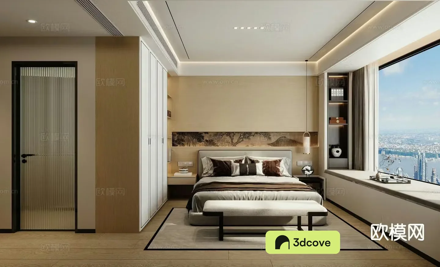 New Chinese style bedroom master bedroom